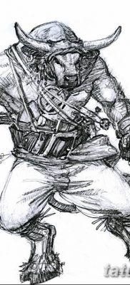 fotó Minotaurusz tetoválásról 2018.07.19. №046 - Minotaurusz tetoválás -