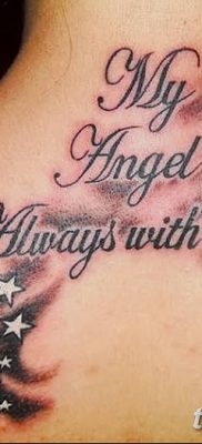 Fénykép a tetoválásról az angyalom mindig velem van 2018.09.10 -től №015 - az angyalom mindig -