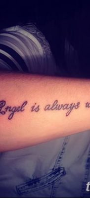 Fénykép a tetoválásról az angyalom mindig velem van 2018.09.10 -től №018 - az angyalom mindig -