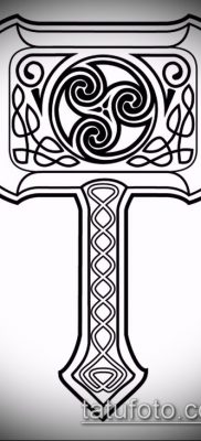 kalapács tetoválás fotó (jelentése) - példa egy érdekes tetoválási rajzra - 049