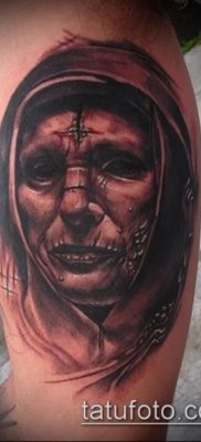 fotó egy apáca tetoválásról (jelentése) - példa egy érdekes tetoválási rajzra - 063