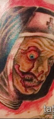 fotó egy apáca tetoválásról (jelentése) - példa egy érdekes tetoválási rajzra - 048