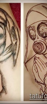 fotó egy apáca tetoválásról (jelentése) - példa egy érdekes tetoválási tervre - 043