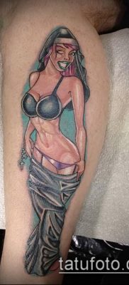 fotó egy apáca tetoválásról (jelentése) - példa egy érdekes tetoválási tervre - 037