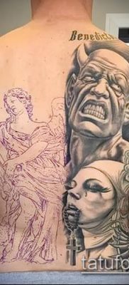 fotó egy apáca tetoválásról (jelentése) - példa egy érdekes tetoválási tervre - 019