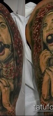 fotó egy apáca tetoválásról (jelentése) - példa egy érdekes tetoválási rajzra - 017