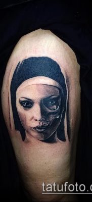 fotó egy apáca tetoválásról (jelentése) - példa egy érdekes tetoválási tervre - 009