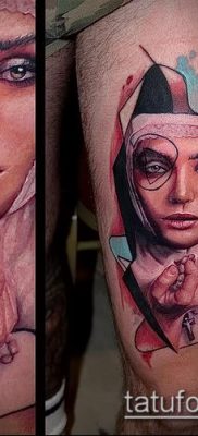 fotó egy apáca tetoválásról (jelentése) - egy példa egy érdekes tetoválási tervre - 008