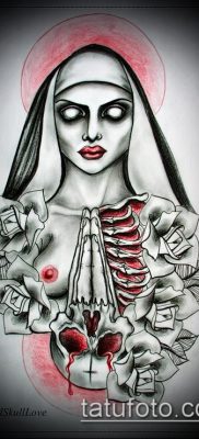 példa tetoválásra apácával - fotó opció