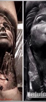 fotó egy apáca tetoválásról (jelentése) - egy példa egy érdekes tetoválási tervre - 004