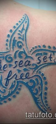 Fotografija tetovaže morske zvijezde (tetovaža morske zvijezde) (vrijednost) - primjer crteža - 026