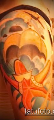 Fotografija tetovaže morske zvijezde (tetovaža morske zvijezde) (vrijednost) - primjer crteža - 031