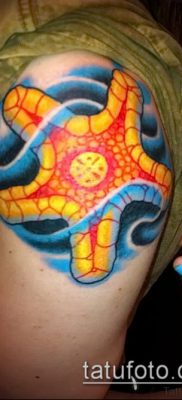 Fotografija tetovaže morske zvijezde (tetovaža morske zvijezde) (vrijednost) - primjer crteža - 032