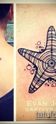 Fotografija tetovaže morske zvijezde (tetovaža morske zvijezde) (vrijednost) - primjer crteža - 035