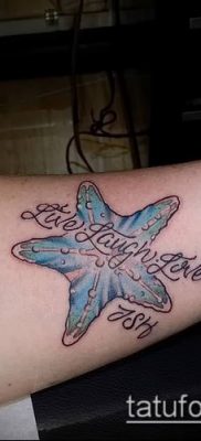 Fotografija tetovaže morske zvijezde (tetovaža morske zvijezde) (vrijednost) - primjer crteža - 055