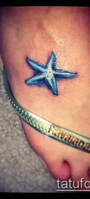 Fotografija tetovaže morske zvijezde (tetovaža morske zvijezde) (vrijednost) - primjer crteža - 065