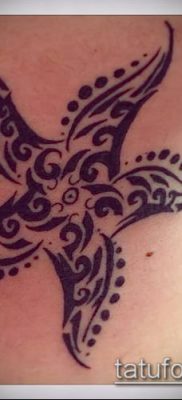 Fotografija tetovaže morske zvijezde (značenje) - primjer crteža - 074