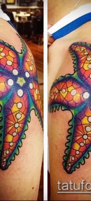 Fotografija tetovaže morske zvijezde (tetovaža morske zvijezde) (vrijednost) - primjer crteža - 076