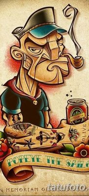 Fototegning Tatovering sømand Papay fra 10.08.2018 №011 - Tatoveringer sømand Papay -