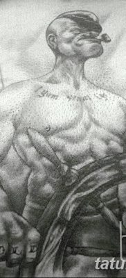 Fototegning Tatovering sømand Papay fra 10.08.2018 №023 - Tatoveringer sømand Papay -