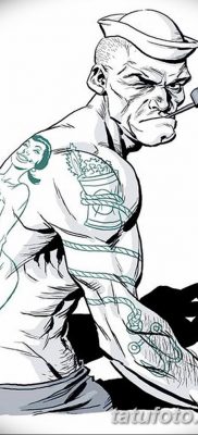 Fototegning Tatovering sømand Papay fra 10.08.2018 №059 - Tatoveringer sømand Papay -