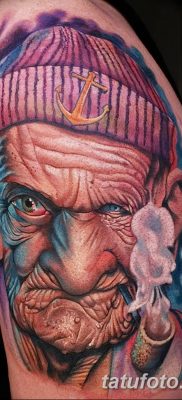 Fototegning Tatovering sømand Papay fra 10.08.2018 №075 - Tatoveringer sømand Papay -