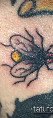 fotó egy légy tetoválásról (jelentése) - egy példa egy érdekes tetoválási rajzra - 038