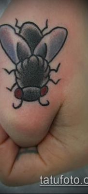 fénykép egy légy tetoválásról (jelentése) - egy példa egy érdekes tetoválási rajzra - 032