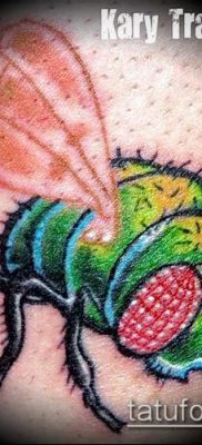 fotó egy légy tetoválásról (jelentése) - egy példa egy érdekes tetoválási rajzra - 031