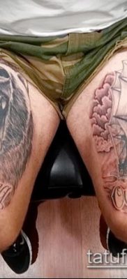 татуировка на бедрото за мъже (стойност) - пример за интересна рисунка за татуировка - 006