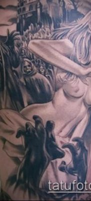 татуировка на бедрото за мъже (стойност) - пример за интересна рисунка за татуировка - 005