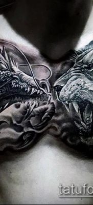 fotó a tetoválásról a mellkason (jelentése) - példa egy érdekes tetoválási tervre - 099