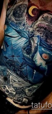 fotó a tetoválásról a mellkason (jelentése) - példa egy érdekes tetoválási tervre - 094