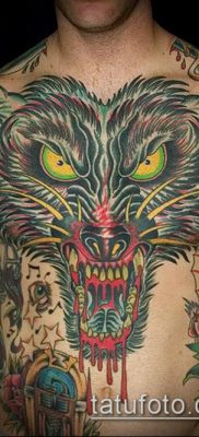 fotó a tetoválásról a mellkason (jelentése) - példa egy érdekes tetoválási tervre - 084