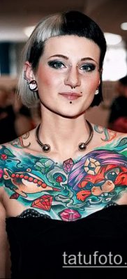 fotó a tetoválásról a mellkason (jelentése) - példa egy érdekes tetoválási rajzra - 083