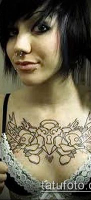 fotó a tetoválásról a mellkason (jelentése) - példa egy érdekes tetoválási tervre - 075