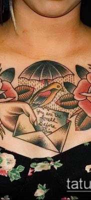fotó a tetoválásról a mellkason (jelentése) - példa egy érdekes tetoválási tervre - 073