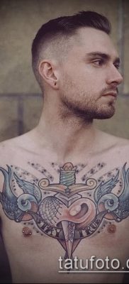 fotó a tetoválásról a mellkason (jelentése) - példa egy érdekes tetoválási tervre - 052