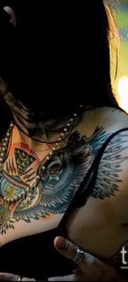 fotó a tetoválásról a mellkason (jelentése) - példa egy érdekes tetoválási tervre - 049