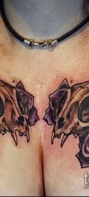 fotó a tetoválásról a mellkason (jelentése) - példa egy érdekes tetoválási tervre - 042