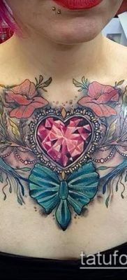 fotó a tetoválásról a mellkason (jelentése) - példa egy érdekes tetoválási tervre - 039