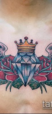 fotó a tetoválásról a mellkason (jelentése) - példa egy érdekes tetoválási tervre - 034