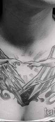 fotó a tetoválásról a mellkason (jelentése) - példa egy érdekes tetoválási tervre - 033