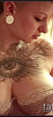 fotó a tetoválásról a mellkason (érték) - példa egy érdekes tetoválási tervre - 032