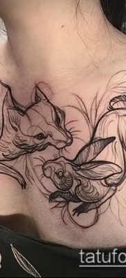 fotó a tetoválásról a mellkason (jelentése) - példa egy érdekes tetoválási tervre - 031