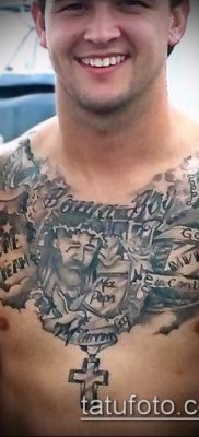 fotó a tetoválásról a mellkason (jelentése) - példa egy érdekes tetoválási tervre - 029