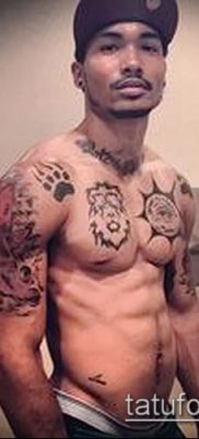 fotó a tetoválásról a mellkason (jelentése) - példa egy érdekes tetoválási tervre - 025