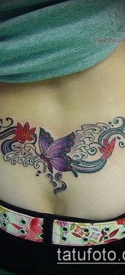 tetoválás a farokcsont fotóján (érték) - példa egy érdekes tetoválási rajzra - 002