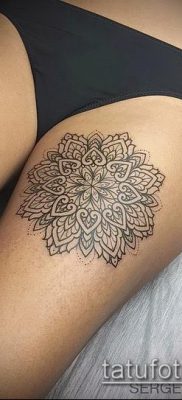 fotó tetoválásról a combon (jelentése) - példa rajz - 086