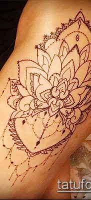 fotó tetoválásról a combon (jelentése) - példa rajz - 081